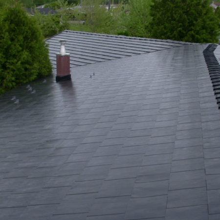 Metal Shingle Rooftop Roof Ridge Dark Grey